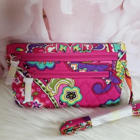 Vera Bradley Wallet Clutch Strap Crossbody Pink - Picture 7 of 8